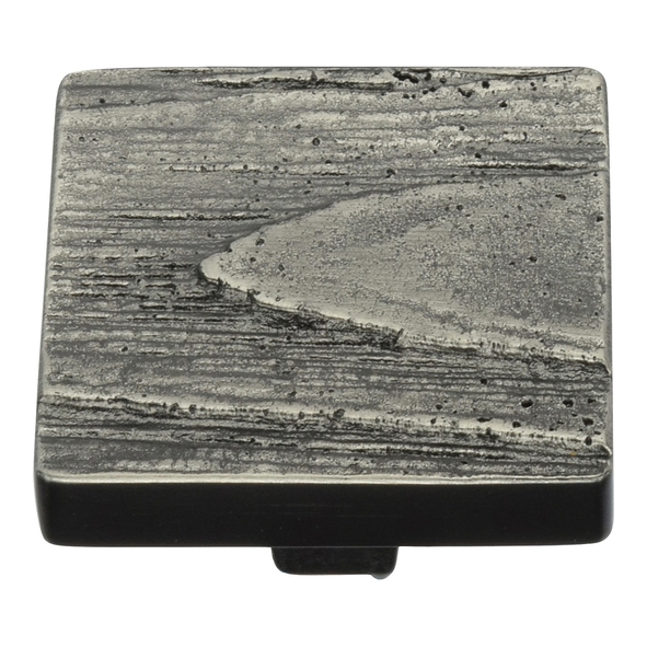 C3664 38-AN • 38 x 38 x 26mm • Aged Nickel • Heritage Brass Square Pine Cabinet Knob